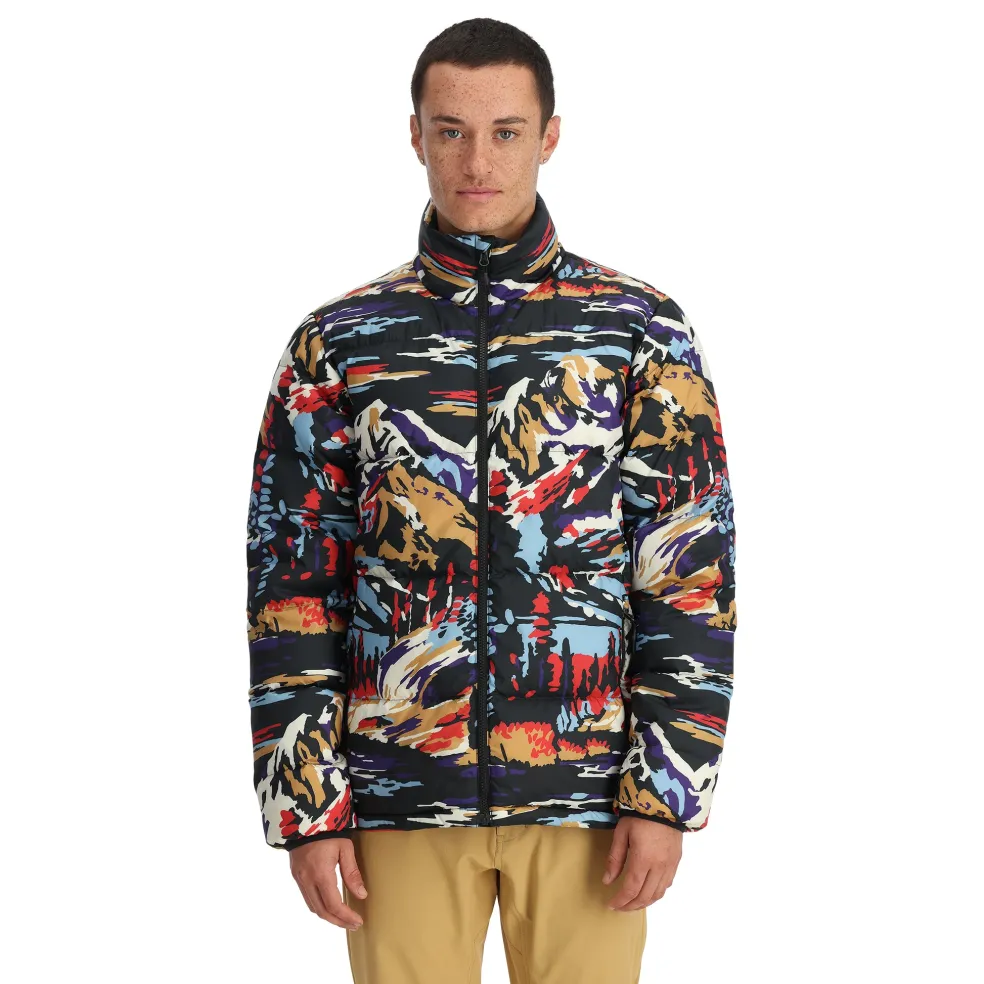 Spyder Midlayers|Down*Mens Windom Down Jacket - Paint By Numbers Purple Flash PAINTBYNUMBERSPURPLEFLASH
