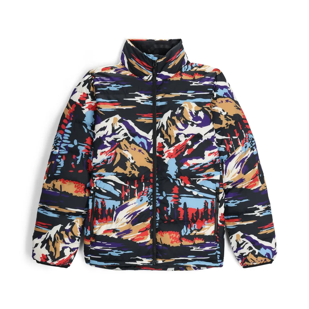 Spyder Midlayers|Down*Mens Windom Down Jacket - Paint By Numbers Purple Flash PAINTBYNUMBERSPURPLEFLASH