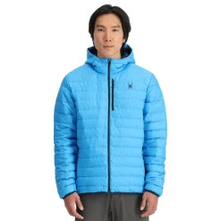 Spyder Midlayers|Down*Mens Zenith Hooded - Aether Blue AETHERBLUE