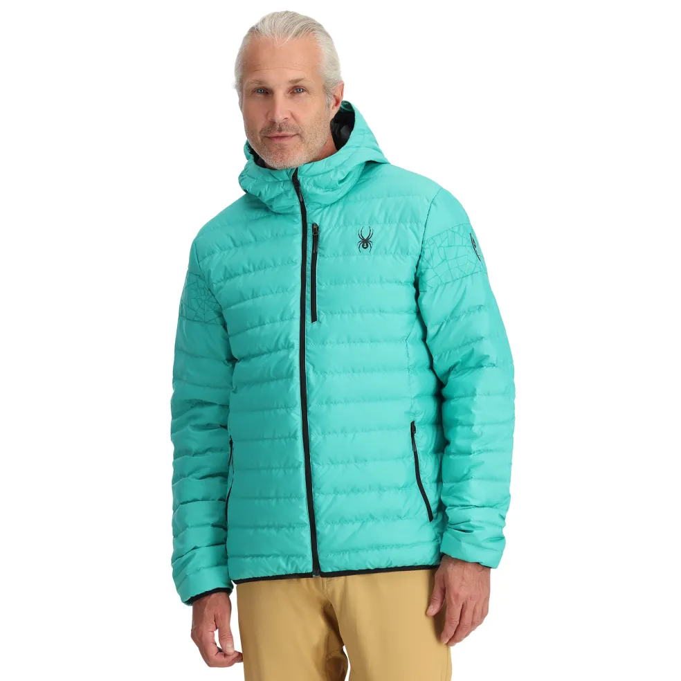 Spyder Midlayers|Down*Mens Zenith Hooded - Teal Green TEALGREEN