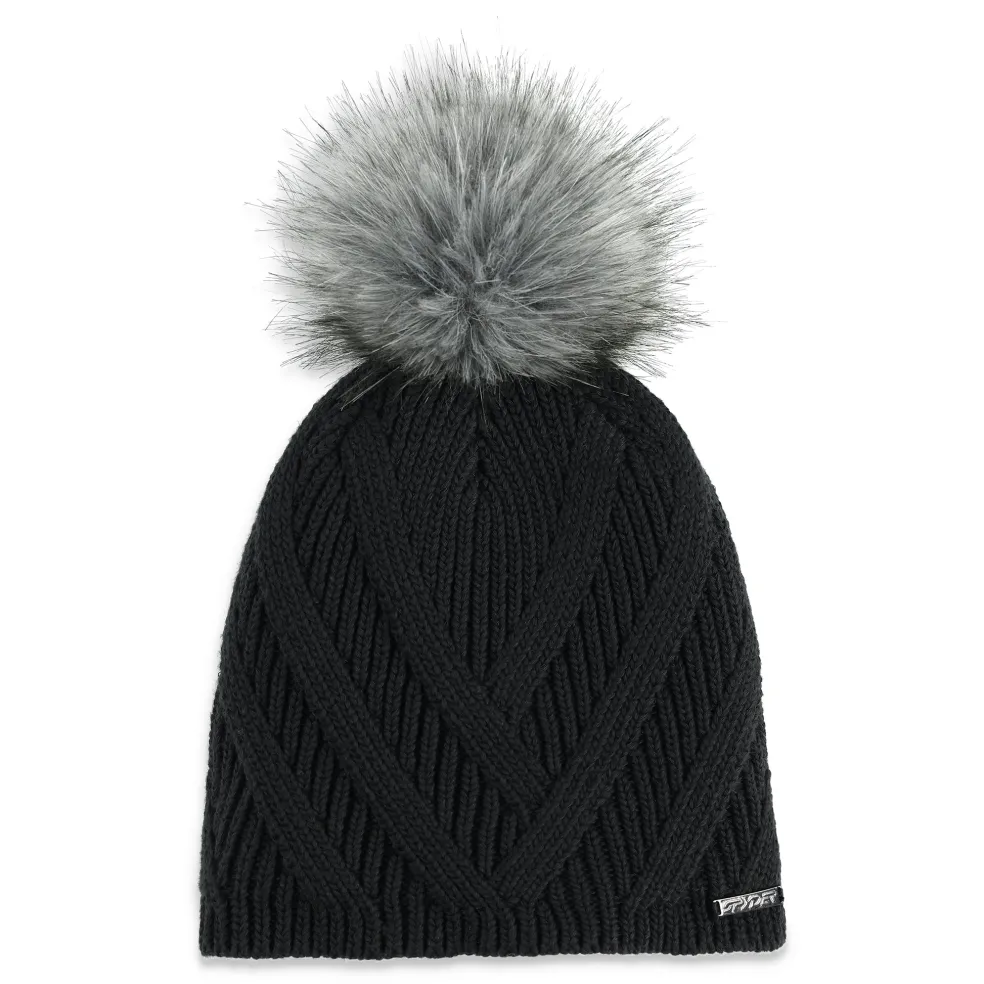 Spyder Hats*Womens Royal Pom - BLACK