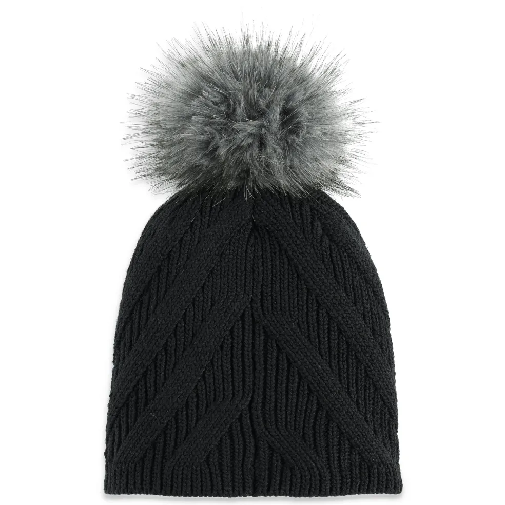 Spyder Hats*Womens Royal Pom - BLACK