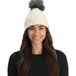 Spyder Hats*Womens Royal Pom - Vanilla Latte VANILLALATTE