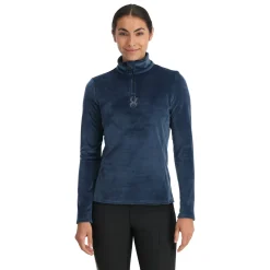 Spyder Midlayers|Fleece*Womens Shimmer Bug Half Zip - True Navy TRUENAVY