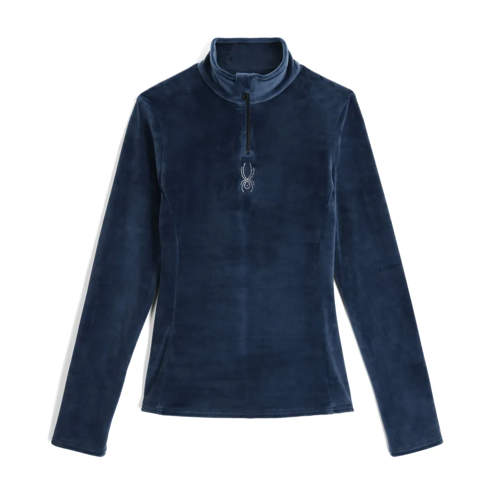 Spyder Midlayers|Fleece*Womens Shimmer Bug Half Zip - True Navy TRUENAVY