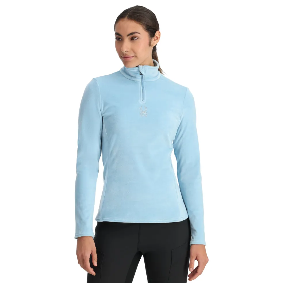 Spyder Midlayers|Fleece*Womens Shimmer Bug Half Zip - Blue Drift BLUEDRIFT