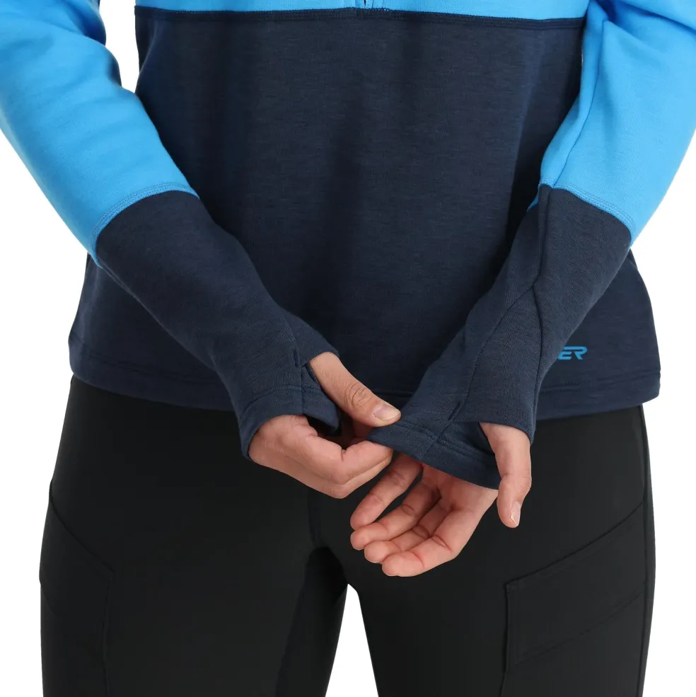 Spyder Midlayers|Fleece*Womens Speed Fleece Half Zip - Aether Blue AETHERBLUE