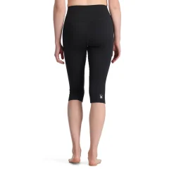 Spyder Baselayers|Freeski*Womens Stretch Charger 3/4 Pants - BLACK