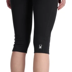 Spyder Baselayers|Freeski*Womens Stretch Charger 3/4 Pants - BLACK