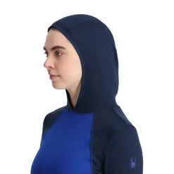 Spyder Baselayers|Midlayers*Womens Stretch Charger Hoodie - Electric Blue ELECTRICBLUE