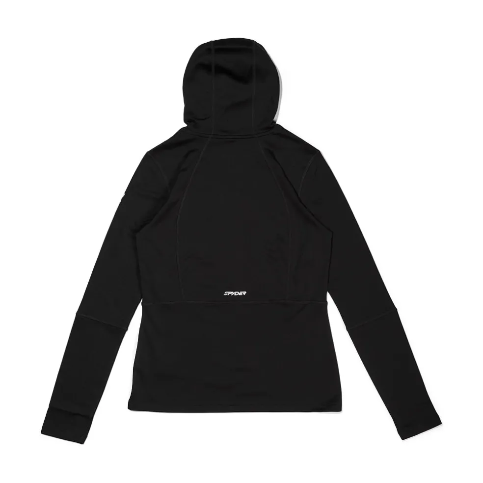Spyder Baselayers|Midlayers*Womens Stretch Charger Hoodie - BLACK