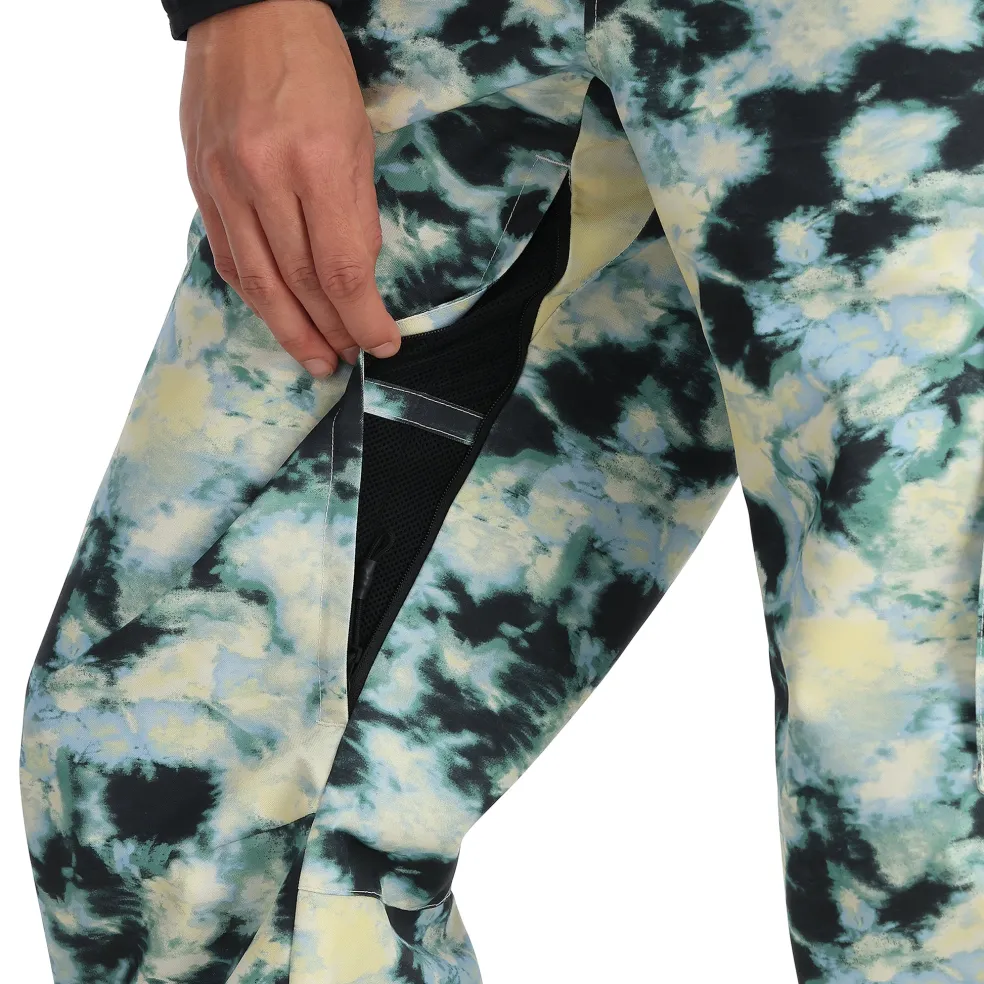 Spyder Insulated|Freeski*Womens Terrain Bib - Tie Dye Vanilla Latte TIEDYEVANILLALATTE