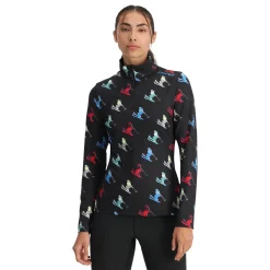 Spyder Midlayers*Womens Vivid Half Zip - BLACK