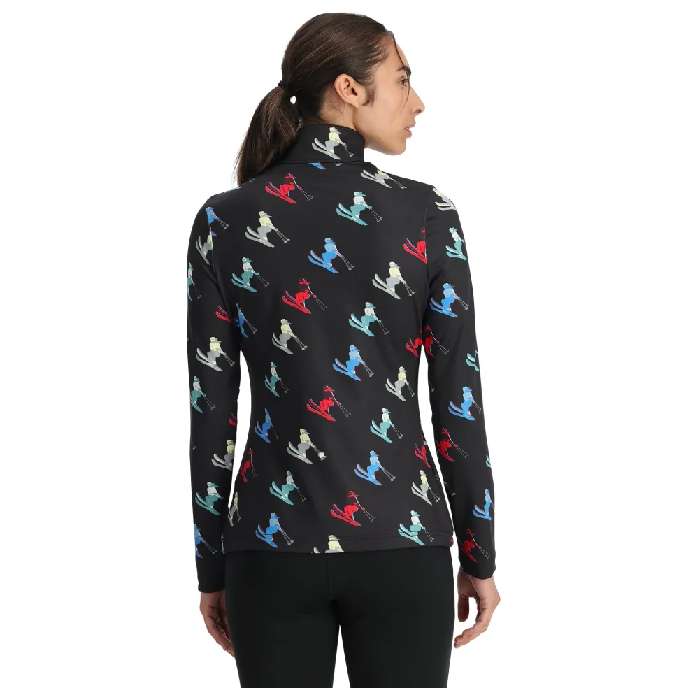 Spyder Midlayers*Womens Vivid Half Zip - BLACK