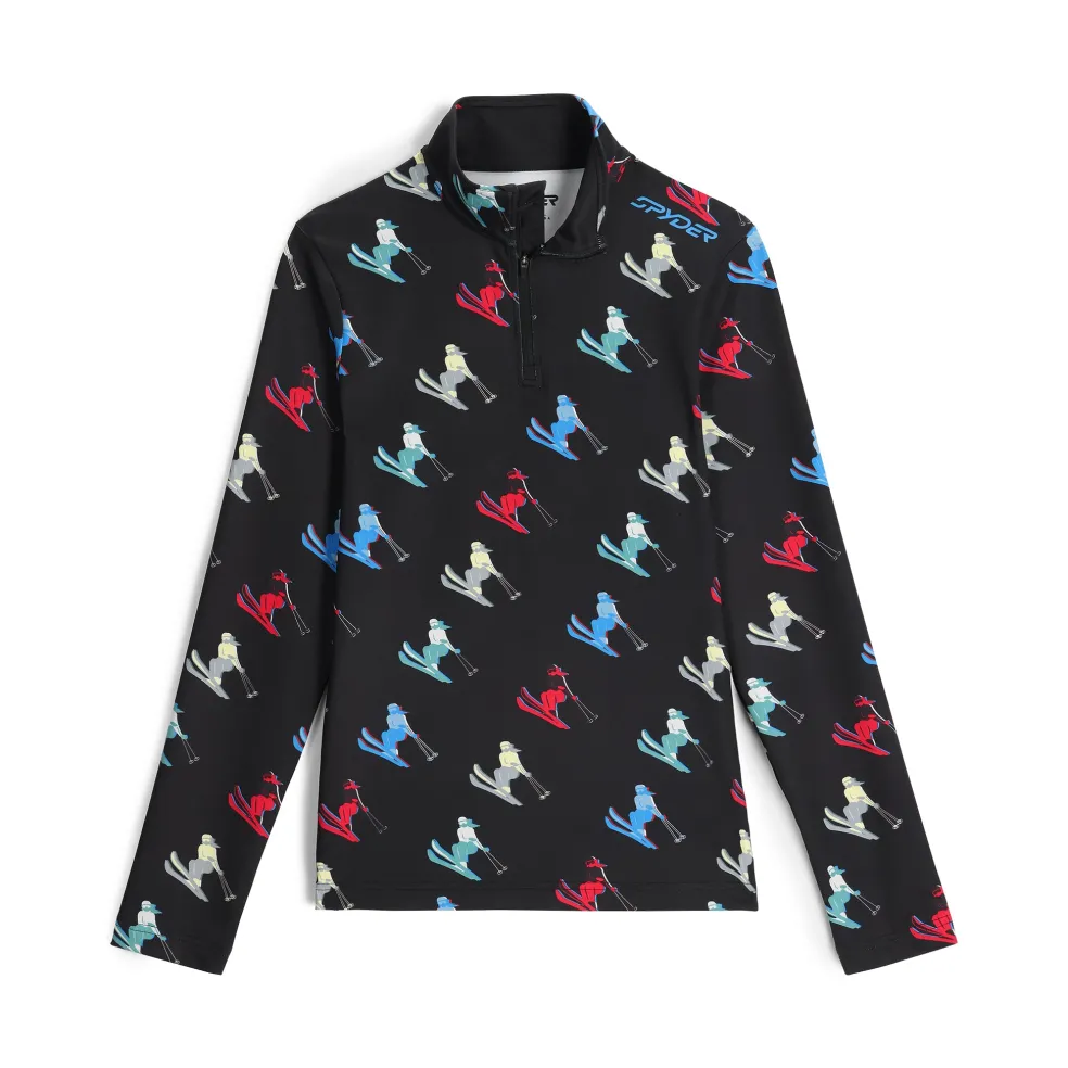 Spyder Midlayers*Womens Vivid Half Zip - BLACK
