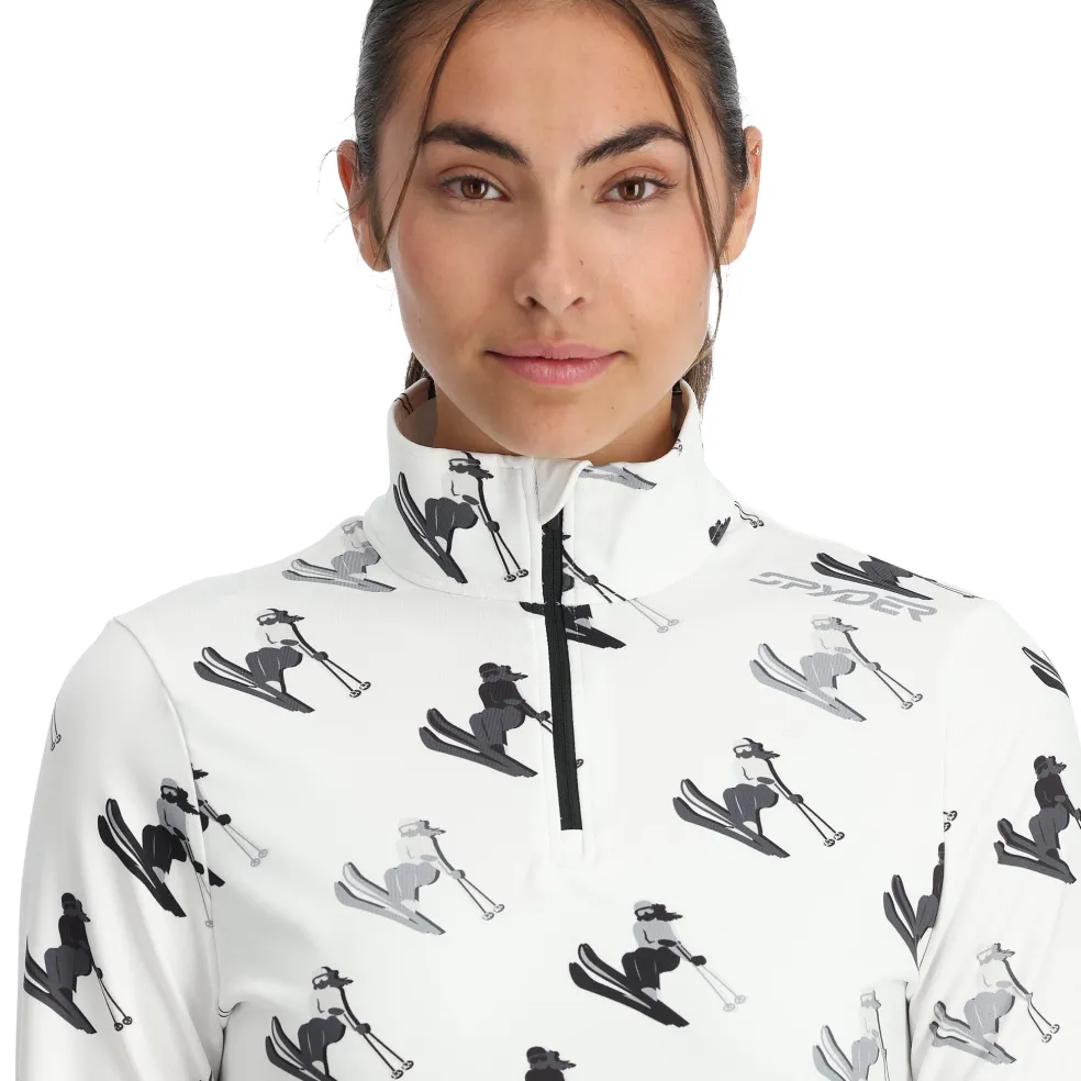 Spyder Midlayers*Womens Vivid Half Zip - WHITE