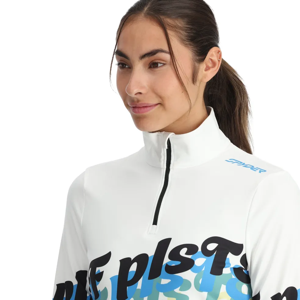 Spyder Midlayers*Womens Vivid Half Zip - WHITE